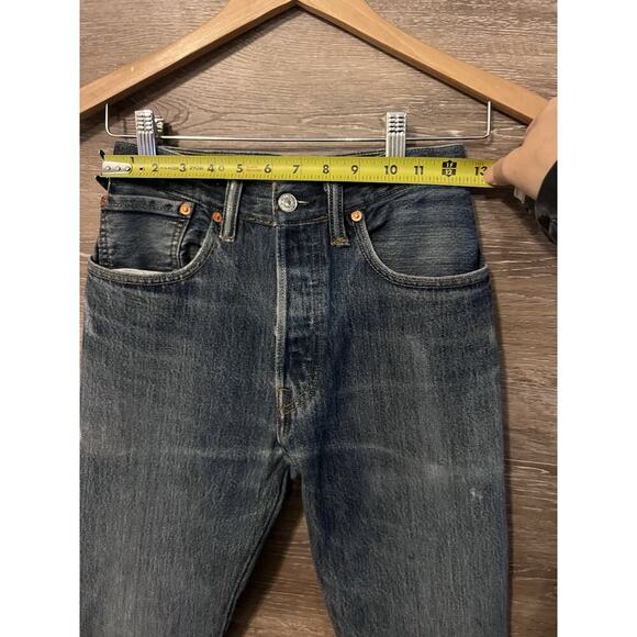 RE/DONE Levi’s Jeans Women's 23 Blue 501 High Rise Skinny Distressed Butterfly - Picture 2 of 10